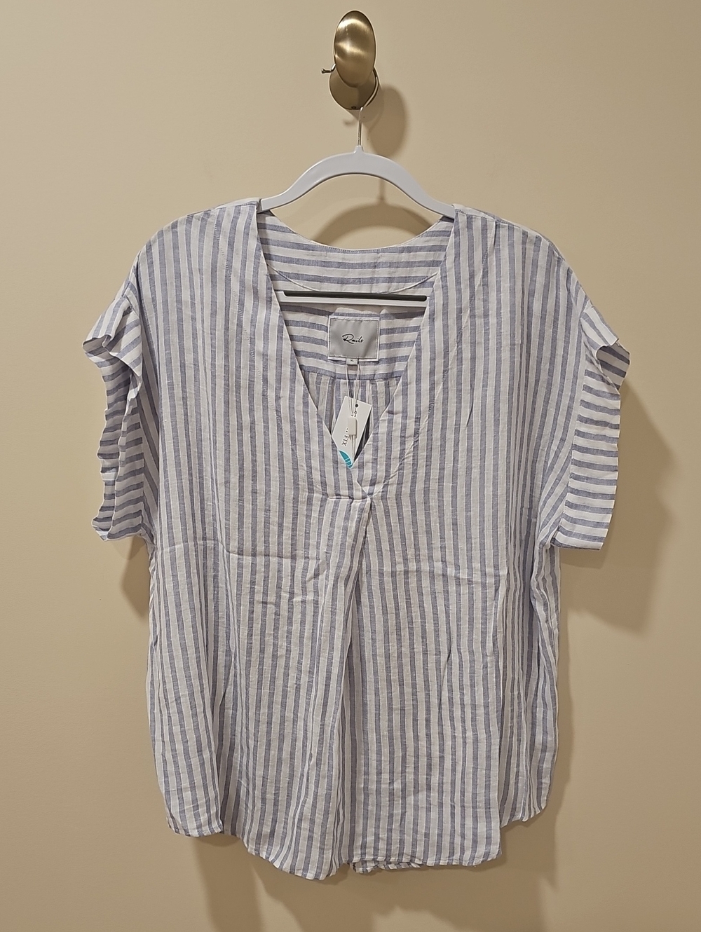 Rails Nala Top Blue & White Blouse XL NWT